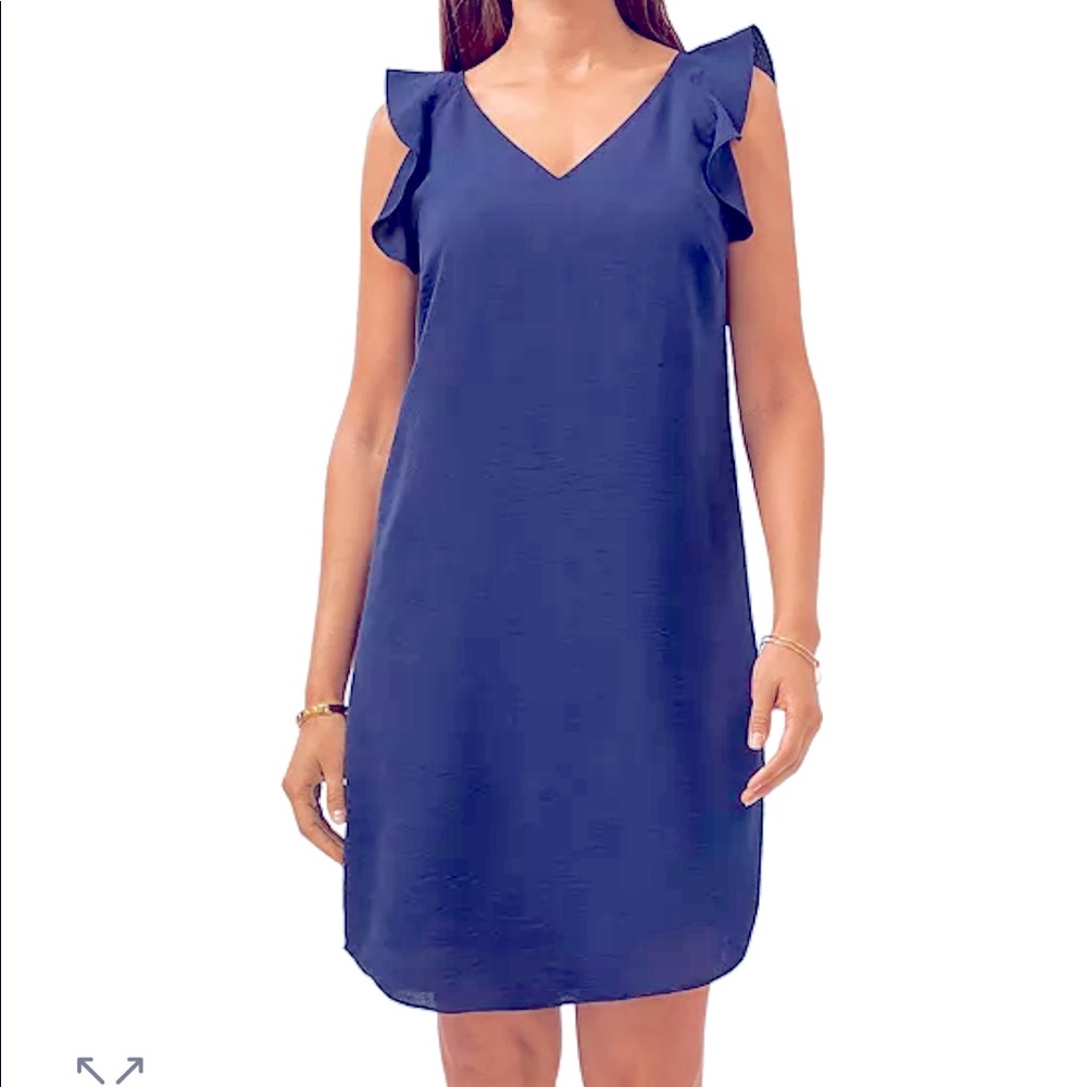 Vince Camuto Flutter Sleeve Dress navy size 14